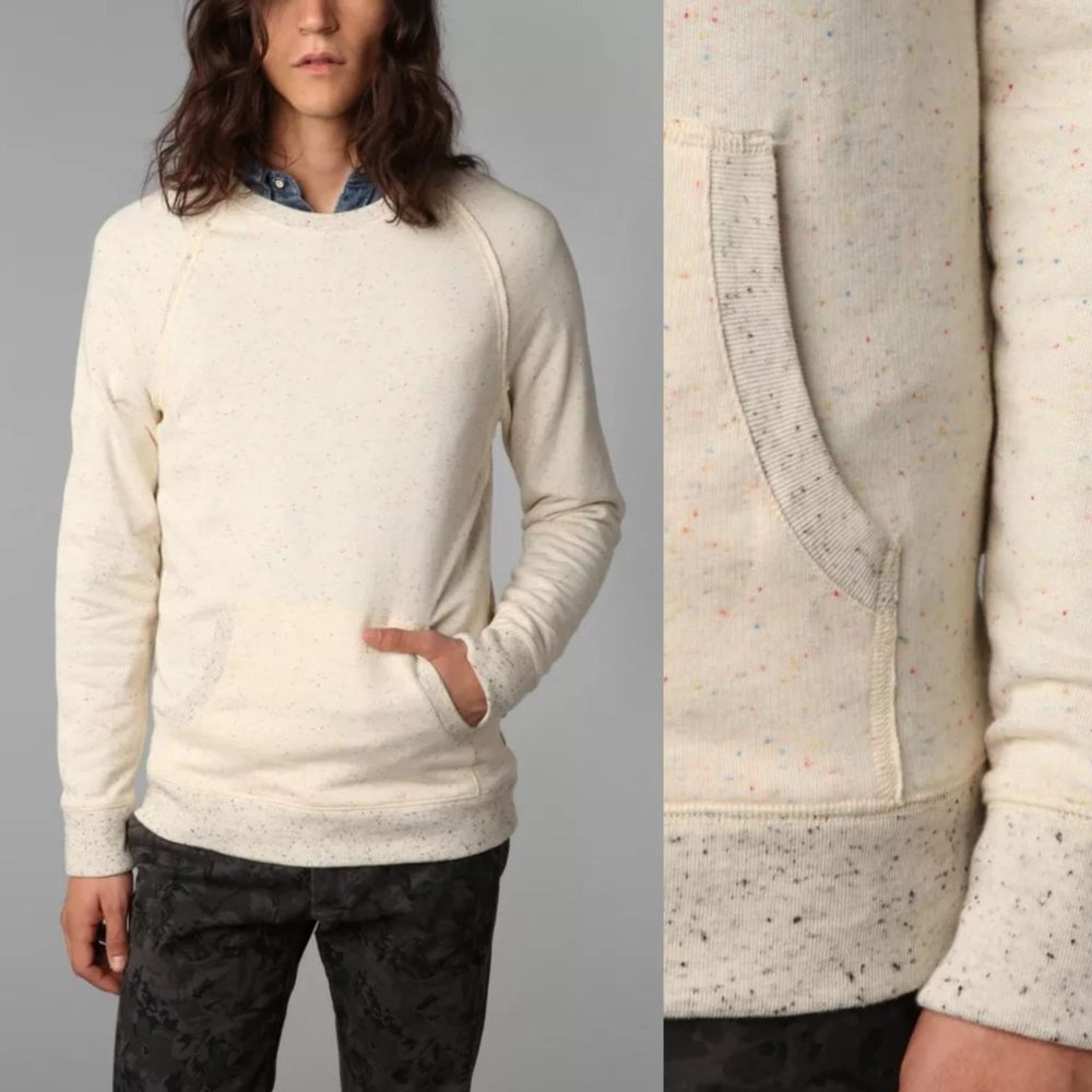 Koto Ivory Multi Speckled Raglan Pullover Sweatshirt Size Small Urban Outfitters